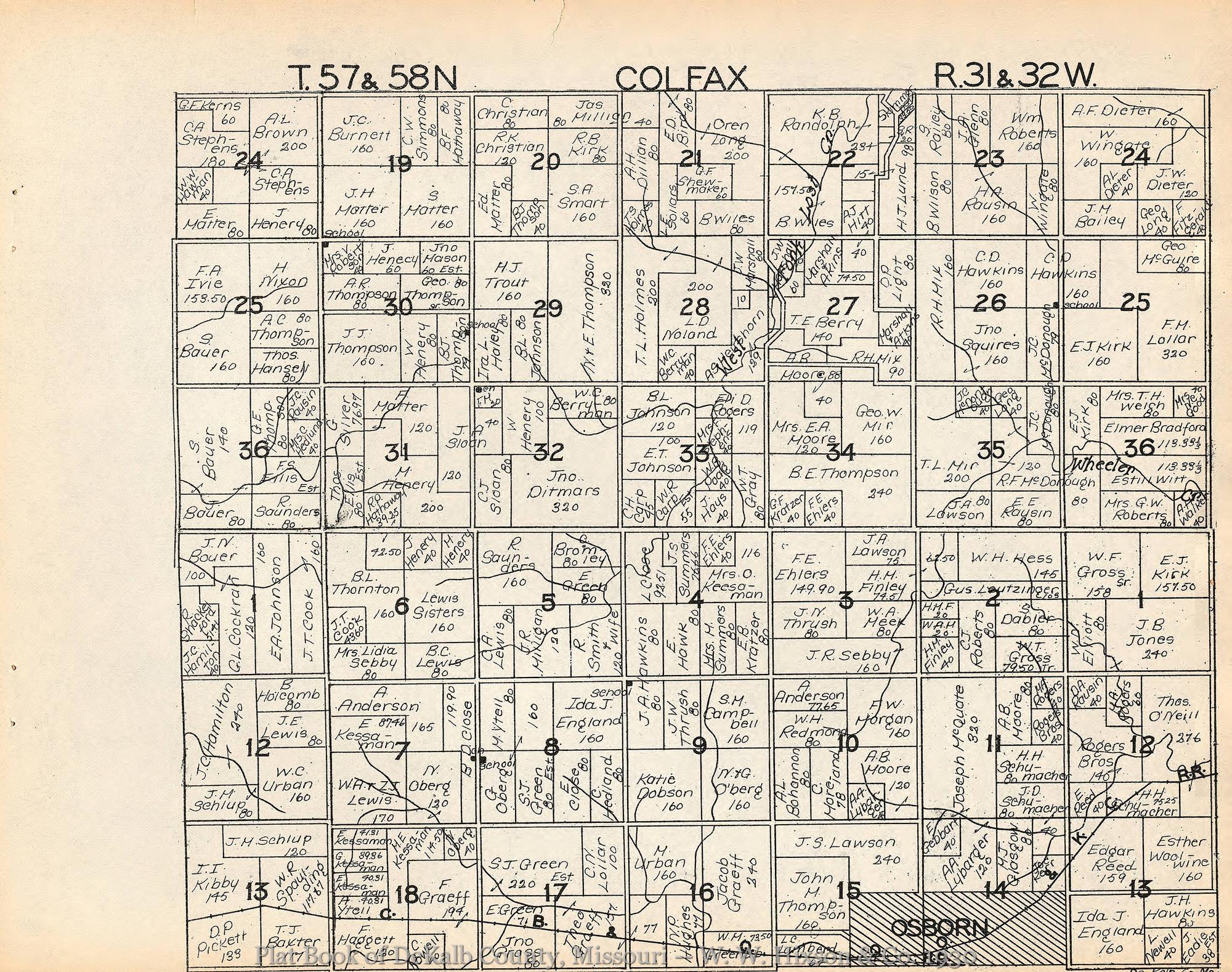 1930 Plat Book of DeKalb County